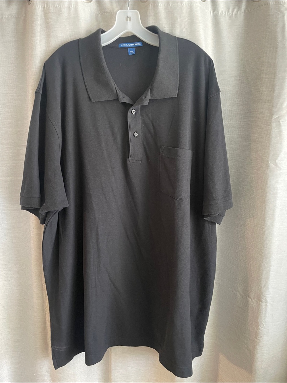 Port Authority K500P Silk Touch Polo with Pocket - Black